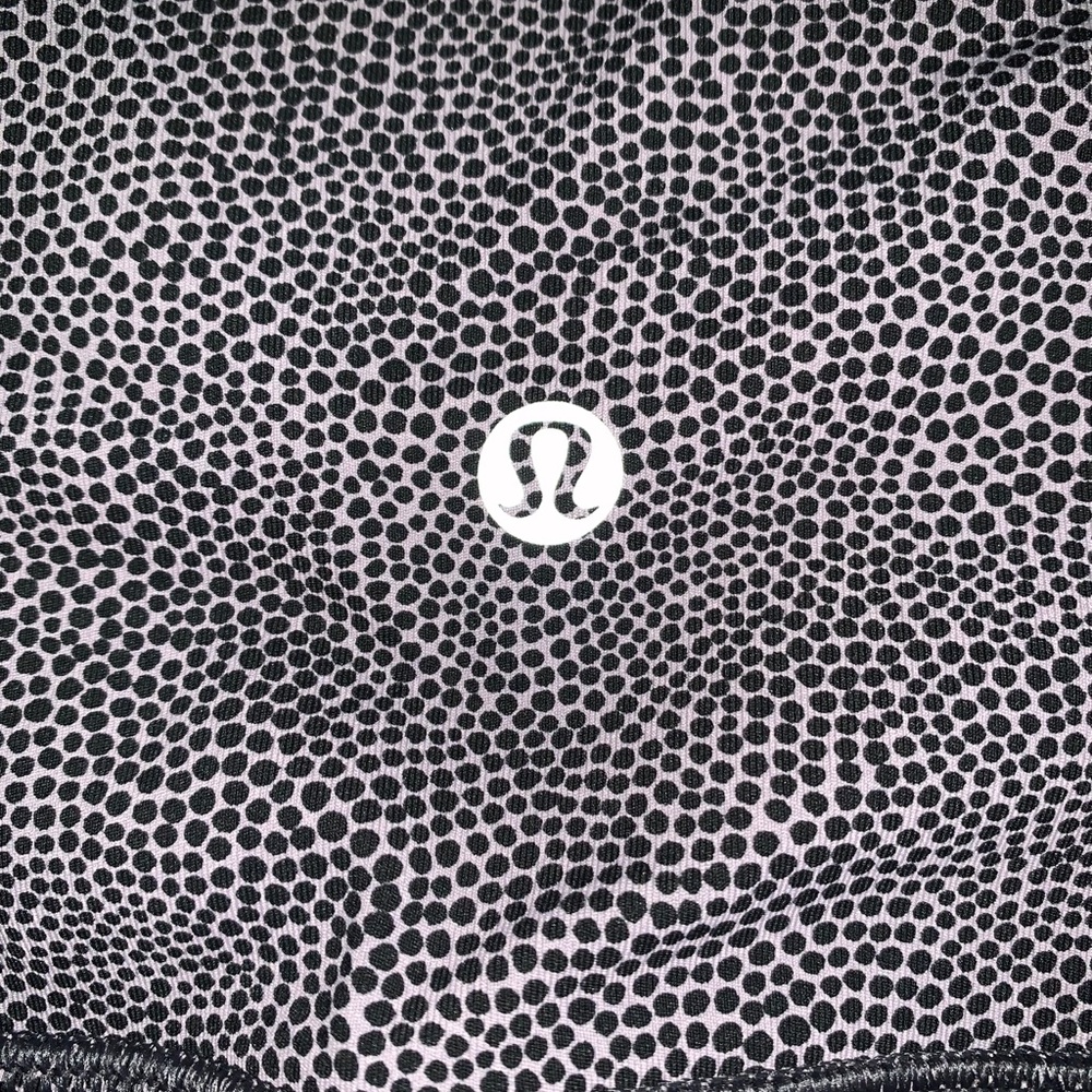 Lululemon cropped leggings purple with black dots
